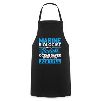 Marine Biologist Ocean Gift Marine Biology - Cooking Apron - black - Front - AI Model Male 185 dark (185cm)