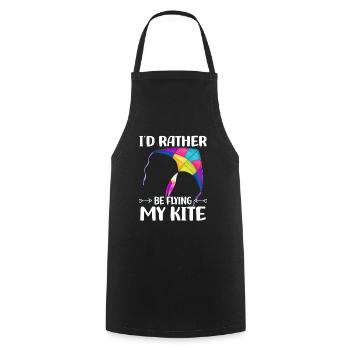 Flying kites | Kite Flying Gifts - Cooking Apron - black - Front - AI Model Male 185 dark (185cm)