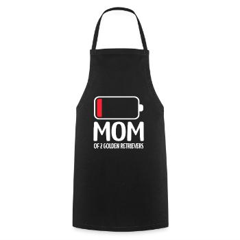 Golden Retriever Dogs - Cooking Apron - black - Front - AI Model Male 185 dark (185cm)