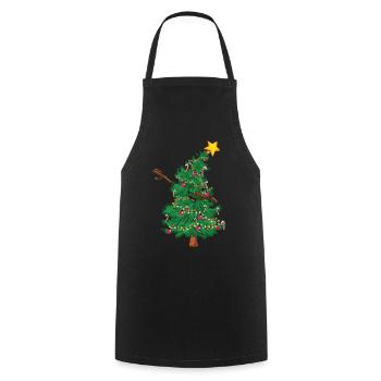 December Christmas Dab Dabbing Tree Love Christmas - Kochschürze - Schwarz - Vorne - AI Model Male 185 dark (185cm)