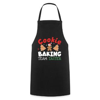 December Cookie Baking Team Baker Love Christmas - Kochschürze - Schwarz - Vorne - AI Model Male 185 dark (185cm)