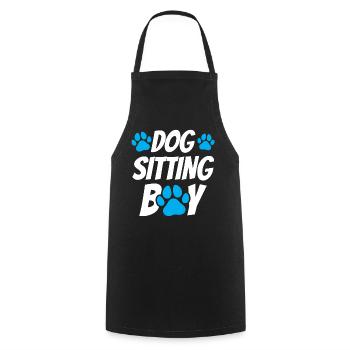 Dog Sitter Boy Dog Sitting Dog Sitting Dog - Tablier de cuisine - noir - Devant - AI Model Male 185 dark (185cm)