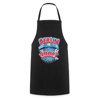 Berlin-Germany, Berlin-Design, Berlin-Spruch - Cooking Apron - black - Front - AI Model Male 185 dark (185cm)