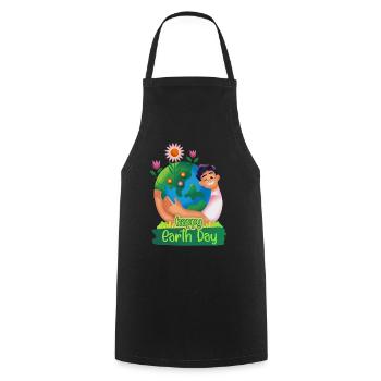Journée internationale de la Terre - Tablier de cuisine - noir - Devant - AI Model Male 185 dark (185cm)