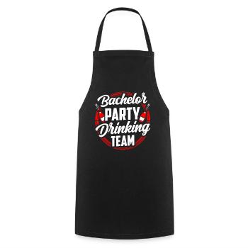 Junggesellenabschied Trinkteam Trinken Team Braut - Kochschürze - Schwarz - Vorne - AI Model Male 185 dark (185cm)