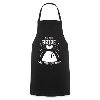 Je suis la mariée dont ils vous ont parlé - Tablier de cuisine - noir - Devant - AI Model Male 185 dark (185cm)