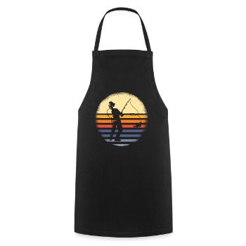 Pêche à la ligne Pêche - Tablier de cuisine - noir - Devant - AI Model Male 185 dark (185cm)