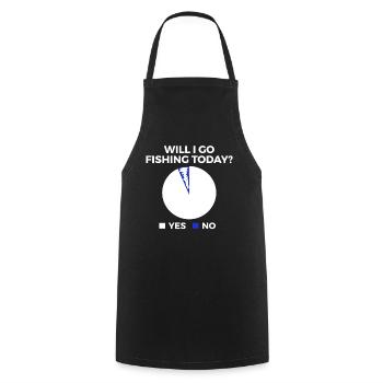 Fishing Angler Fishing - Cooking Apron - black - Front - AI Model Male 185 dark (185cm)