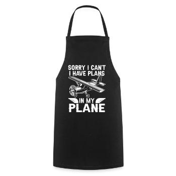 Ich Kann Nicht Ich Habe Pläne In Meinem Flugzeug - Kochschürze - Schwarz - Vorne - AI Model Male 185 dark (185cm)