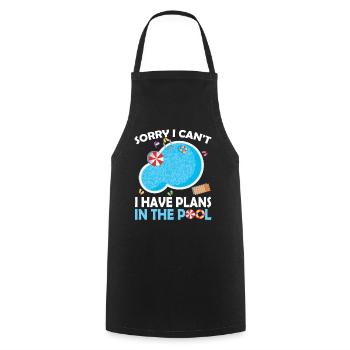 I can't I have plans for the pool sorry - Cooking Apron - black - Front - AI Model Male 185 dark (185cm)