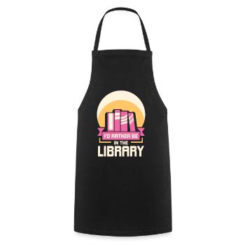 Ich Würde Lieber In Der Bibliothek Sein Bücher - Kochschürze - Schwarz - Vorne - AI Model Male 185 dark (185cm)