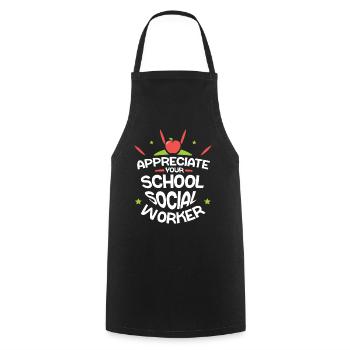 Schätze Deinen Schulsozialarbeiter Beruf Schule - Kochschürze - Schwarz - Vorne - AI Model Male 185 dark (185cm)