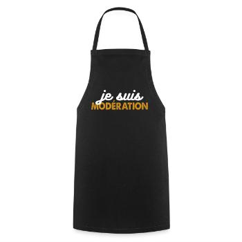 I Am Moderation Drink In Moderation Joke Beer - Kochschürze - Schwarz - Vorne - AI Model Male 185 dark (185cm)