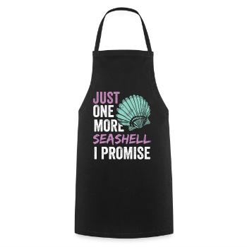 Plus qu’une coquille je lui promets Moules - Tablier de cuisine - noir - Devant - AI Model Male 185 dark (185cm)