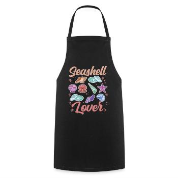 Shell Lover Shells Collecting Shell Collector - Cooking Apron - black - Front - AI Model Male 185 dark (185cm)
