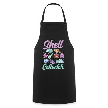 Shell collectors Mussel collectors collect mussels - Cooking Apron - black - Front - AI Model Male 185 dark (185cm)