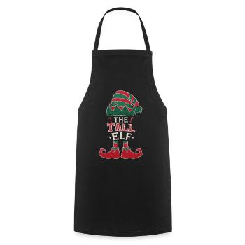 Elf Tall December Love Elf Christmas - Cooking Apron - black - Front - AI Model Male 185 dark (185cm)