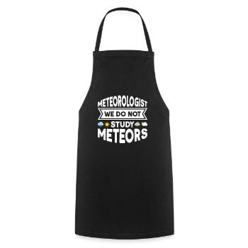 Météorologue Citation Cadeau Météorologie - Tablier de cuisine - noir - Devant - AI Model Male 185 dark (185cm)