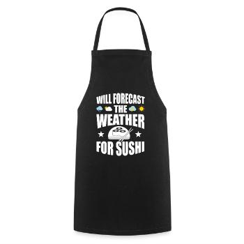 Meteorologist saying gift meteorology - Cooking Apron - black - Front - AI Model Male 185 dark (185cm)