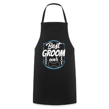 Meilleure fête de mariage du marié - Tablier de cuisine - noir - Devant - AI Model Male 185 dark (185cm)