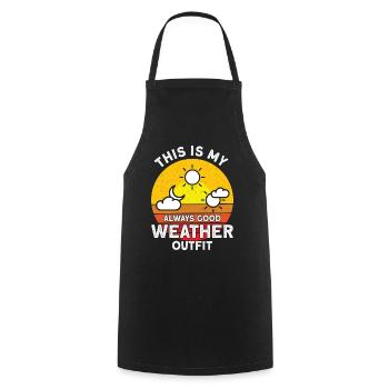 Météorologue Citation Cadeau Météorologie - Tablier de cuisine - noir - Devant - AI Model Male 185 dark (185cm)