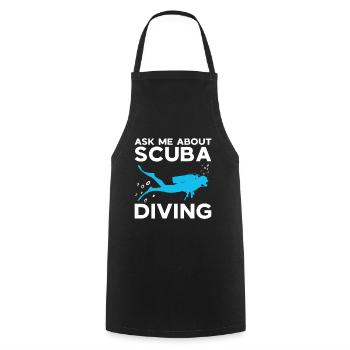Scuba Diving Gift Underwater Scuba Diver - Cooking Apron - black - Front - AI Model Male 185 dark (185cm)
