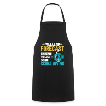 Scuba Diving Gift Underwater Scuba Diver - Cooking Apron - black - Front - AI Model Male 185 dark (185cm)