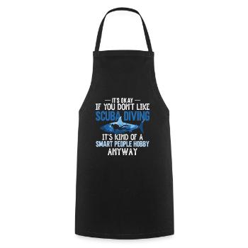 Cadeau de plongée sous-marine plongeur sous-marin - Tablier de cuisine - noir - Devant - AI Model Male 185 dark (185cm)