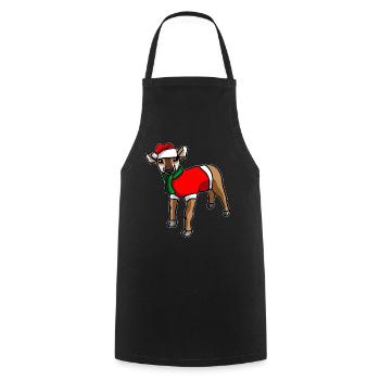 Antilope en costume de Noël - Tablier de cuisine - noir - Devant - AI Model Male 185 dark (185cm)