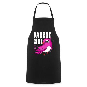 Parrot Girl Parrot Pet Cute Animal - Cooking Apron - black - Front - AI Model Male 185 dark (185cm)