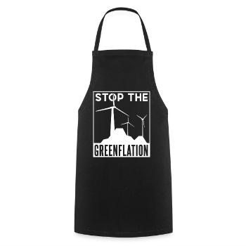 Stop Greenflation Green Inflation Energie - Tablier de cuisine - noir - Devant - AI Model Male 185 dark (185cm)