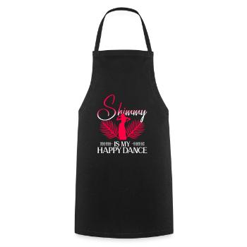 Shimmy Is My Happy Dance - Bauchtanz Tänzerin - Cooking Apron - black - Front - AI Model Male 185 dark (185cm)
