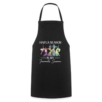 Hafla Season Belly Dancer Belly Dance Dancer - Cooking Apron - black - Front - AI Model Male 185 dark (185cm)