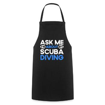 Scuba Diving Gift Underwater Scuba Diver - Cooking Apron - black - Front - AI Model Male 185 dark (185cm)