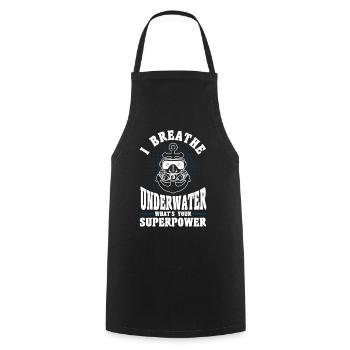 Sporttauchen Geschenk Unterwasser Sporttaucher - Kochschürze - Schwarz - Vorne - AI Model Male 185 dark (185cm)
