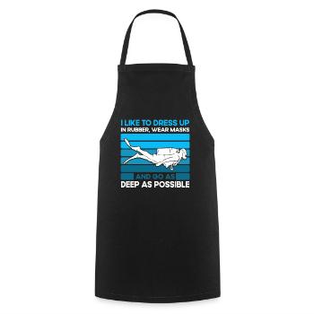 Scuba Diving Gift Underwater Scuba Diver - Cooking Apron - black - Front - AI Model Male 185 dark (185cm)