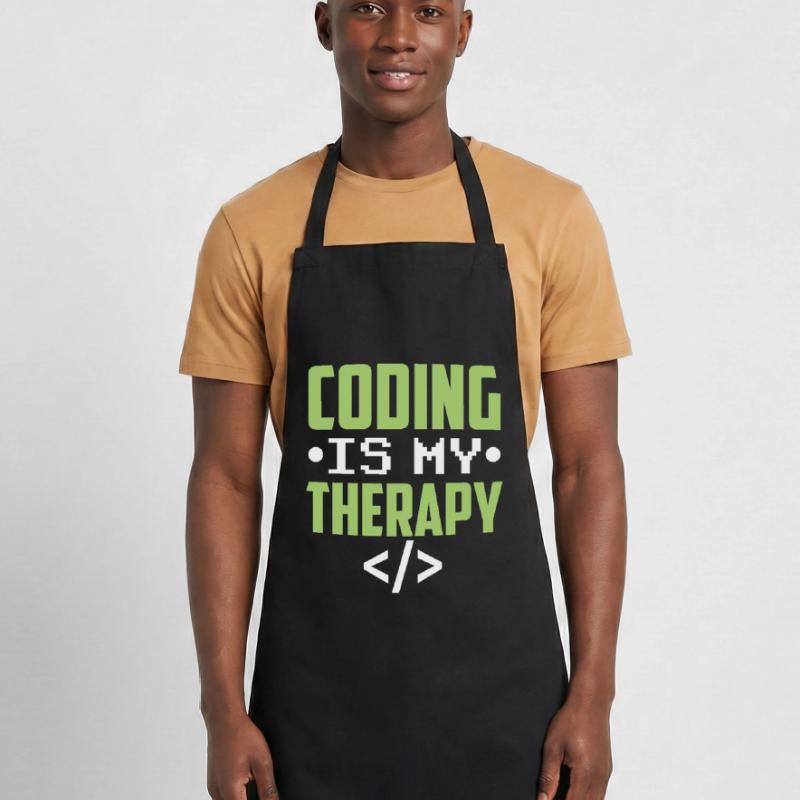 Programmieren Ist Meine Therapie Coder Code Coding Kochschürze