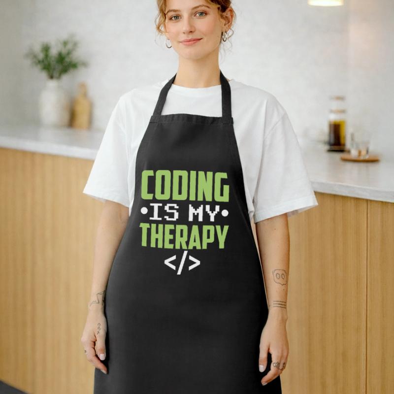 Programmieren Ist Meine Therapie Coder Code Coding Kochschürze