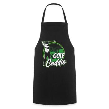 Golf Caddy Profession Golfer Golfing - Cooking Apron - black - Front - AI Model Male 185 dark (185cm)