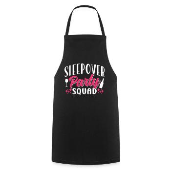 Sleepover Party Troupe Stay Overnight - Cooking Apron - black - Front - AI Model Male 185 dark (185cm)