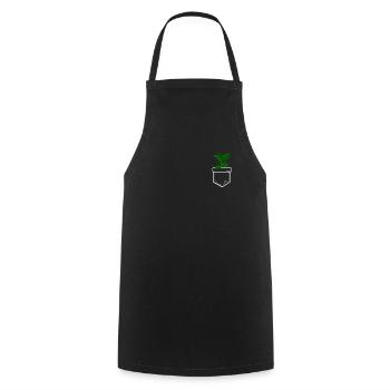 Brusttasche Ficus - Kochschürze - Schwarz - Vorne - AI Model Male 185 dark (185cm)