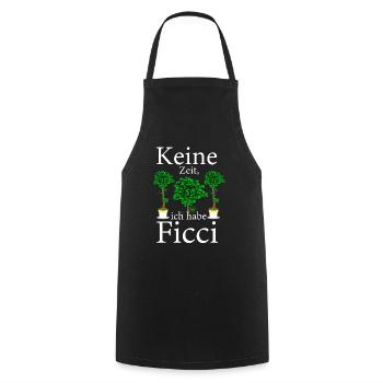 Keine Zeit ich habe Ficci Ficus Benjamini Pflanze - Kochschürze - Schwarz - Vorne - AI Model Male 185 dark (185cm)