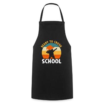 Ready To Crush School Dabbing Schoolchild - Cooking Apron - black - Front - AI Model Male 185 dark (185cm)