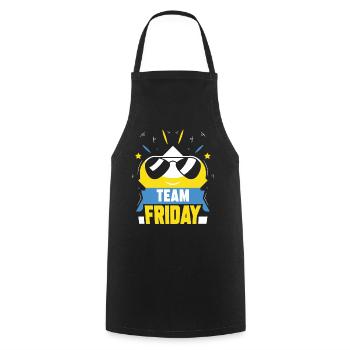 L’équipe du vendredi Humour Sarcastique enfin le week-end - Tablier de cuisine - noir - Devant - AI Model Male 185 dark (185cm)