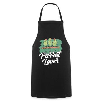 Amoureux des perroquets Mignon Animal Perroquet Pet - Tablier de cuisine - noir - Devant - AI Model Male 185 dark (185cm)