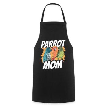 Perroquet Mama Animal mignon Perroquet - Tablier de cuisine - noir - Devant - AI Model Male 185 dark (185cm)