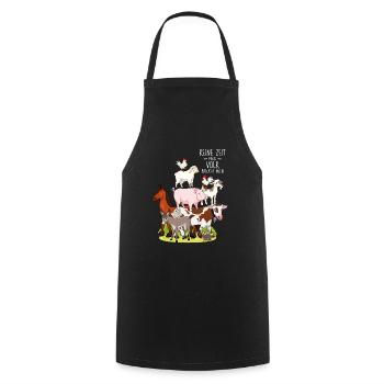 Agriculteur Pas le temps que mon peuple ait besoin de moi - Tablier de cuisine - noir - Devant - AI Model Male 185 dark (185cm)