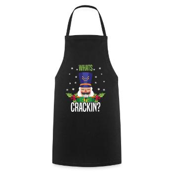 Winter December Christmas Nuts Cracker Christmas - Cooking Apron - black - Front - AI Model Male 185 dark (185cm)