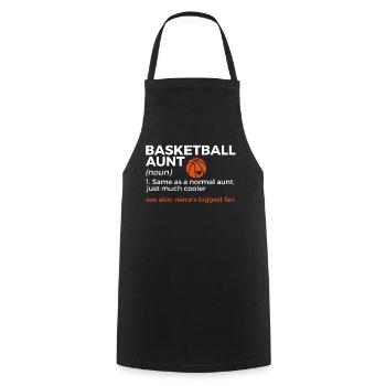 Basketball Geschenk für Basketballspieler - Kochschürze - Schwarz - Vorne - AI Model Male 185 dark (185cm)
