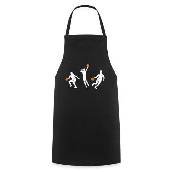 Basketball Geschenk für Basketballspieler - Kochschürze - Schwarz - Vorne - AI Model Male 185 dark (185cm)
